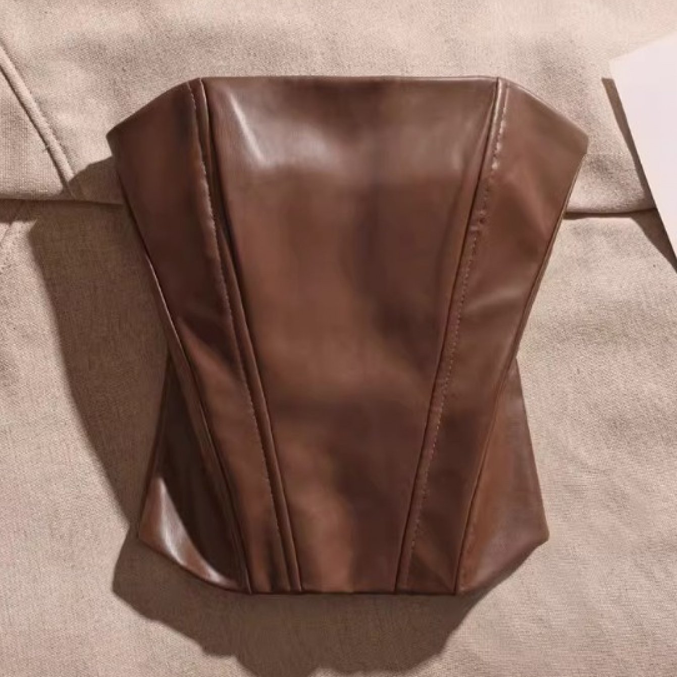 TEMU Top Corto de Estilo Francés con Diseño de Espina de Pescado, Ajustado y con Hombros Descubiertos, Usable como Exterior o Interior, Estilo Y2K ,