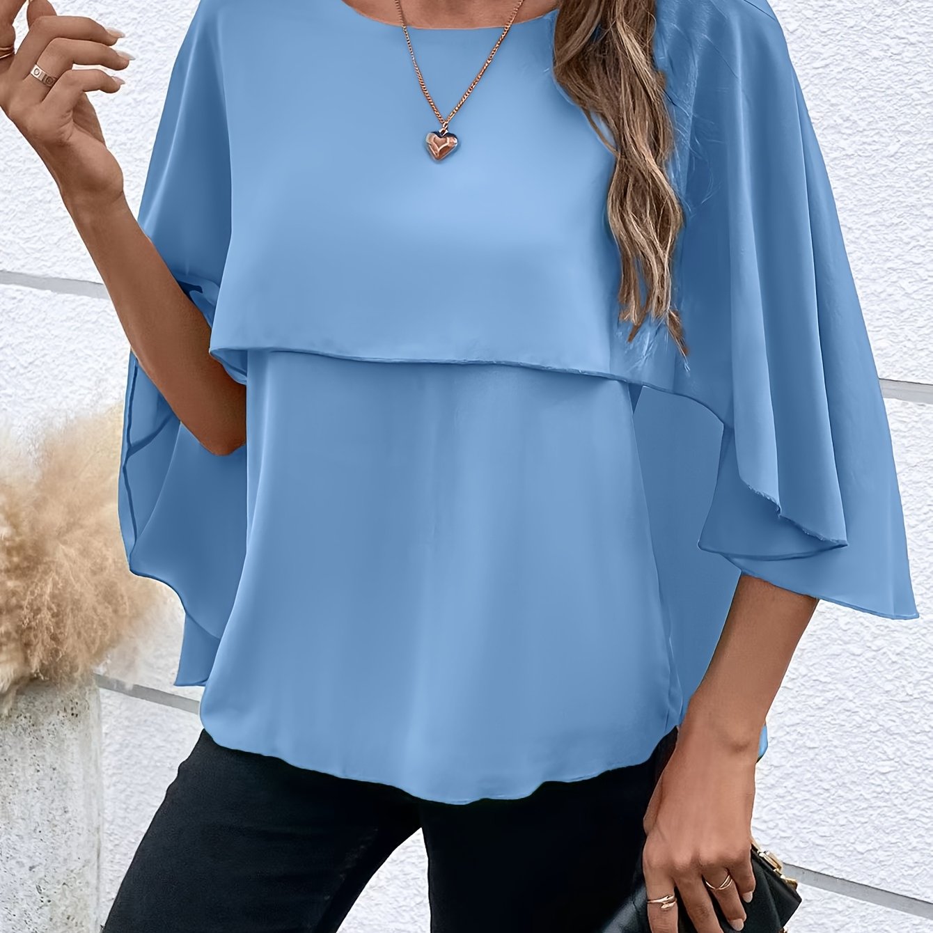 Solid Color Asymmetrical Top