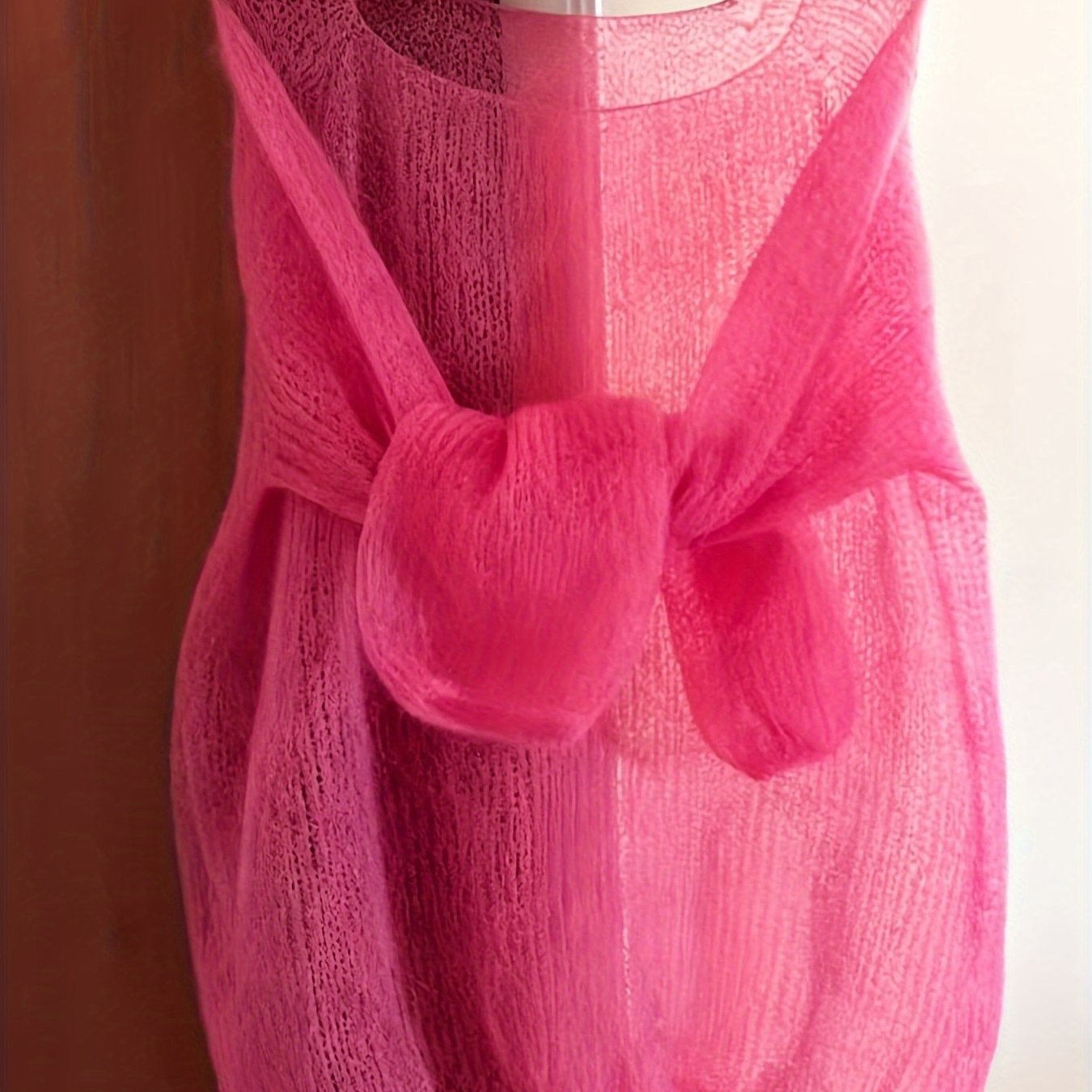 Image of Early Spring Autumn Sense Sweater Bright Sexy Sweater Minimalist Style Thin Boat Neck Fluffy Sweater Top