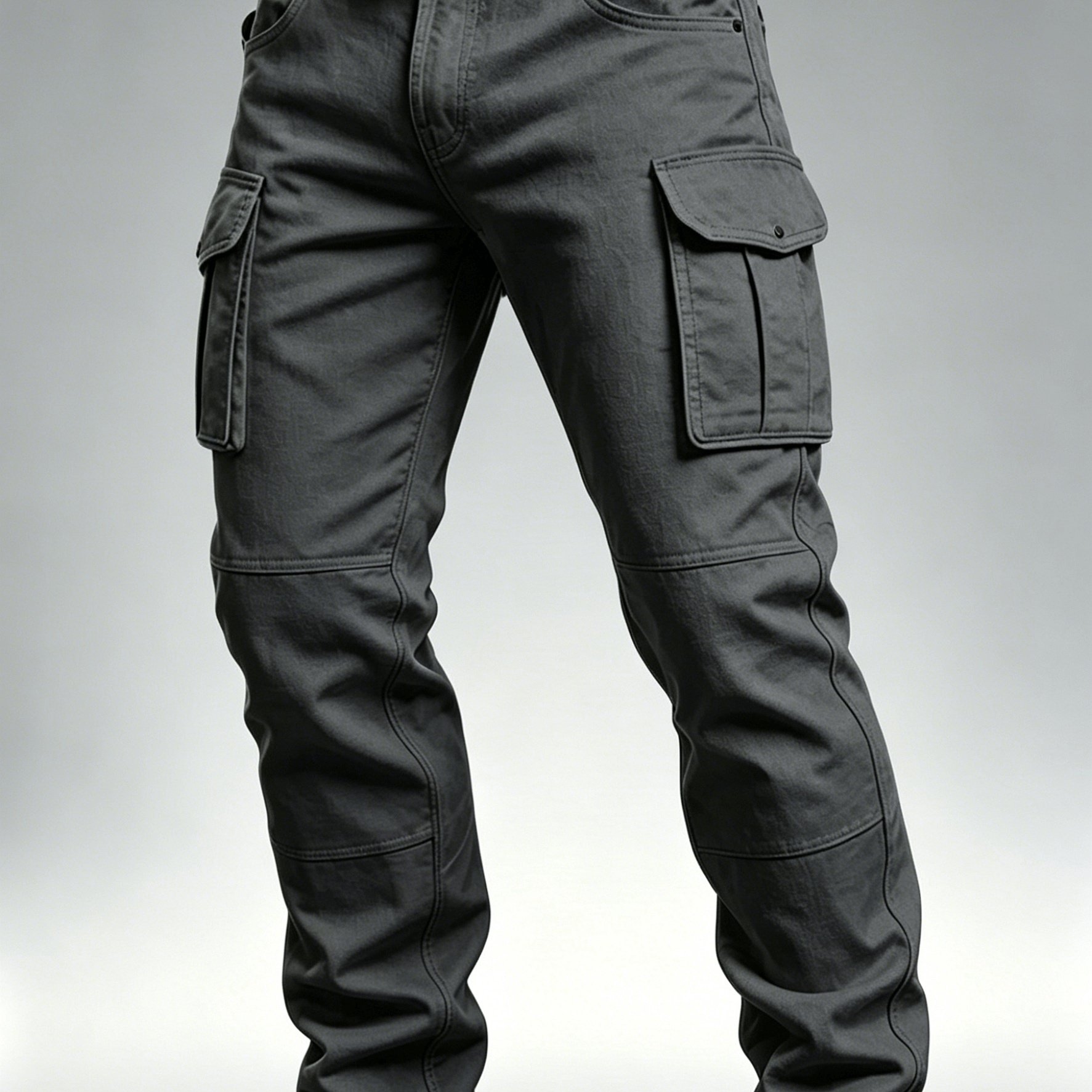 Image of Men's Cargo Overalls In Multiple Colors, Casual Straight-leg Tactical Overalls With Multiple Pockets, -style Loose-fit Long Trousers For Outdoor And Daily Wear