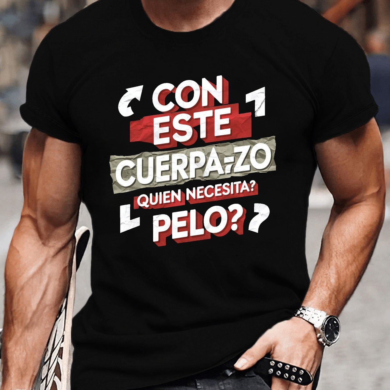 TEMU Eslogan en Esta Camiseta Estampada, Camisetas para Hombre, Camiseta Casual de Corta para .