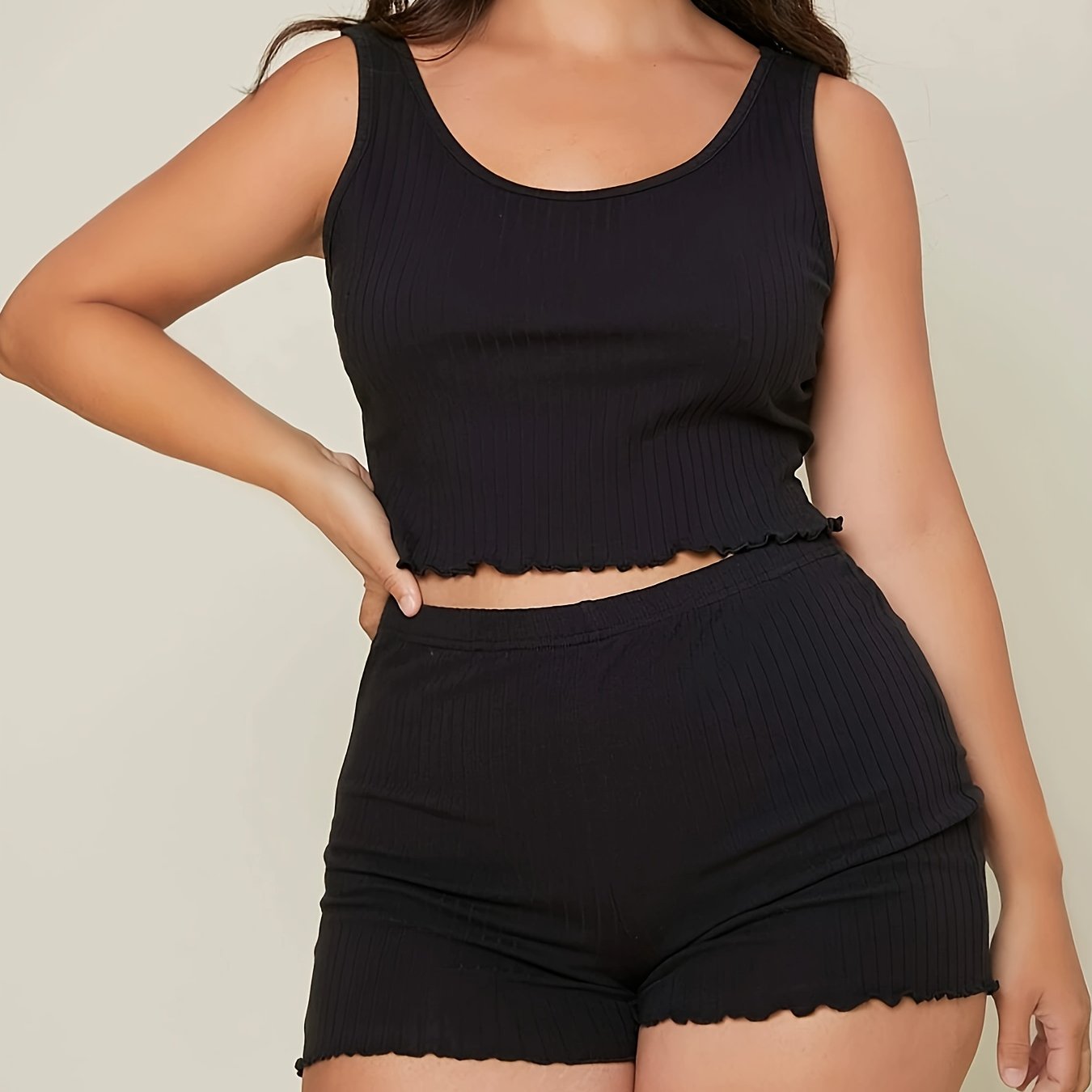 Women's Fashion Solid Color Comfortable Top Shorts Pajamas