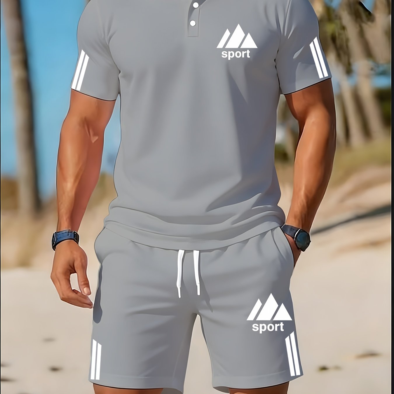 E-shop Herren Sommer Golf Polo Anzug mit hoher Elastizität, lässige Streetwear, Sport, Date, Outdoor, vielseitig