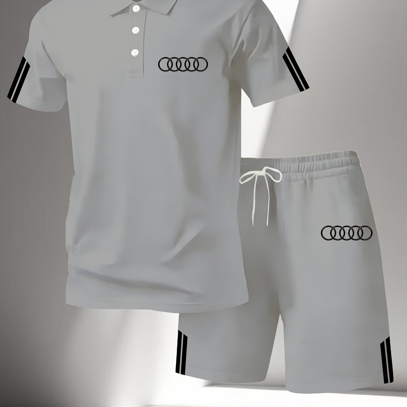 TEMU Men's Casual Business Shorts Set For Everyday Wear