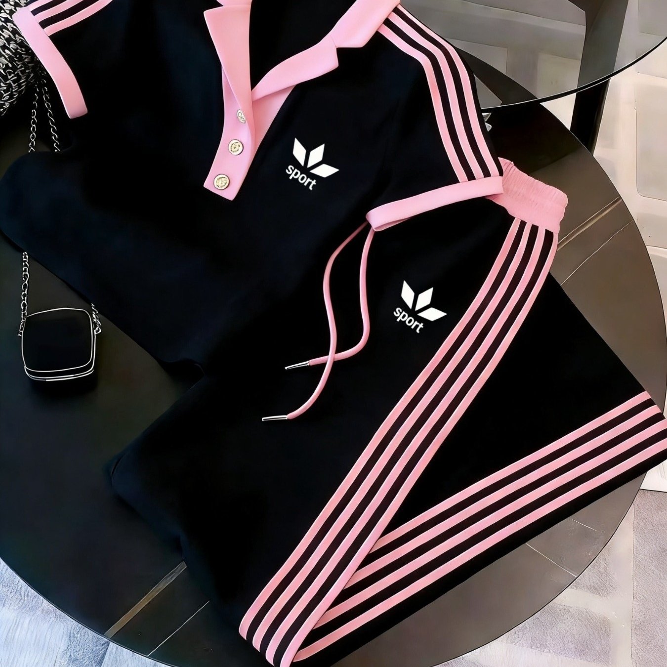 Image of 2026 Spring/summer 2pcs Set, Unisex Design, Includes A Short-sleeved Top And Long Pants, Suitable For Occasions, In Multiple Colors And Sizes, Perfect For Outdoor, For Teenager