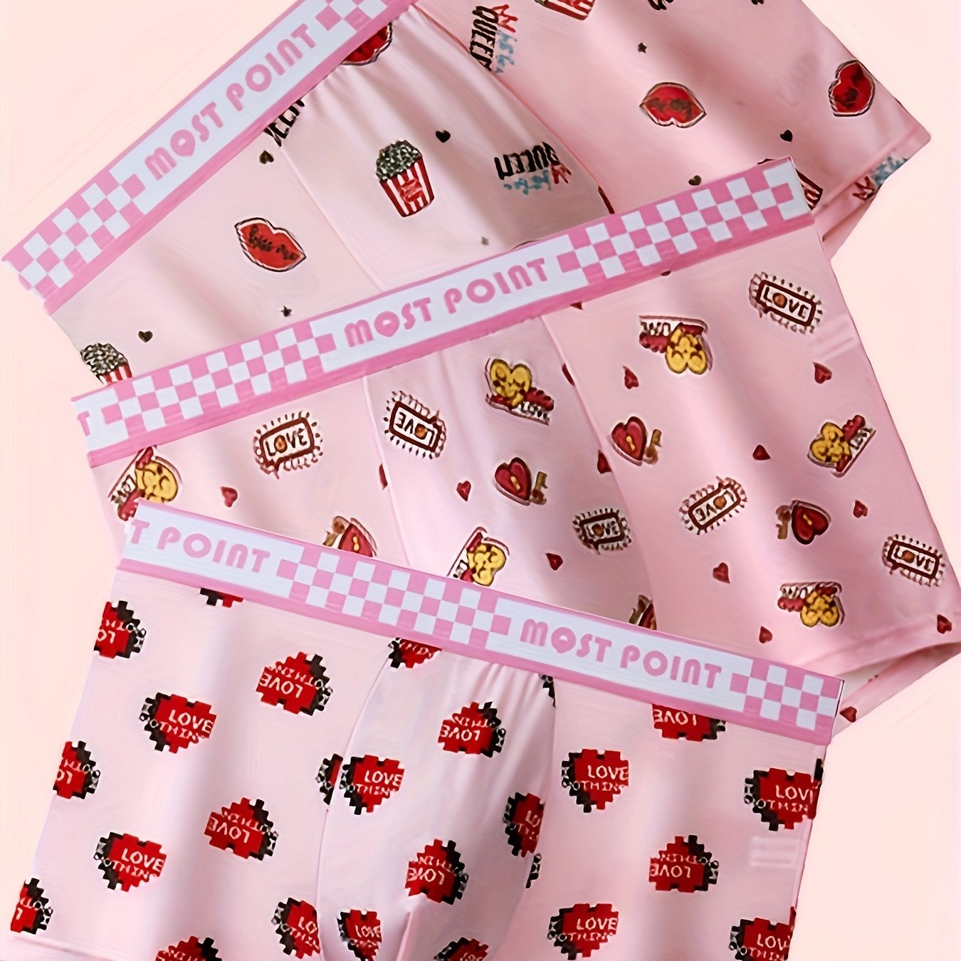 Valentine's Day Gifts Men's Heart Strawberry Print Fashion - Temu