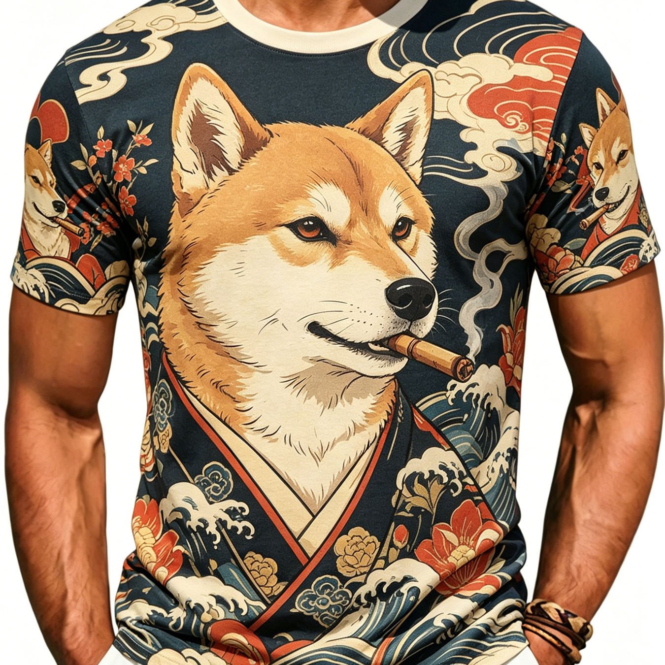 TEMU Men's -e T-shirt - Vintage Crew Neck Short Sleeve Tee With Print, Casual Base Layer Top Suitable For Daily Wear, Travel & Vacation, Machine