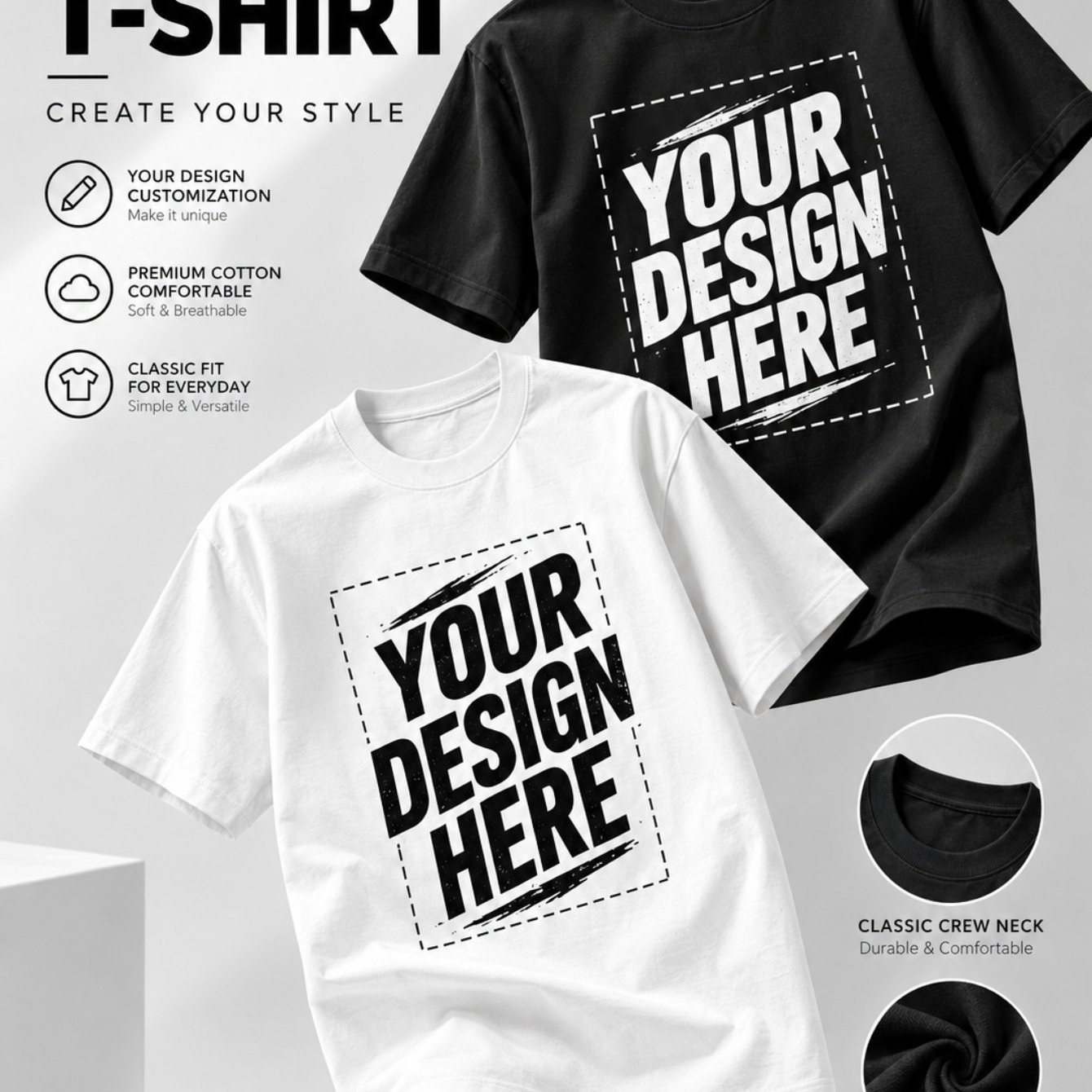 TEMU Customized T-shirts With Personalized Designs, Made Of, Unisex Custom Shirts, You Your Own Printed T-shirts, Making Them An Gift For , Family,