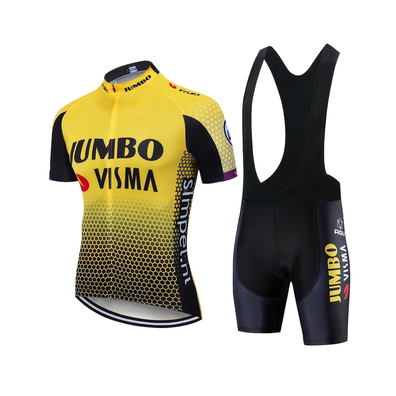 Men's Cycling Jersey Set, Cycling Apparel, Short-sleeve Cycling Outfit