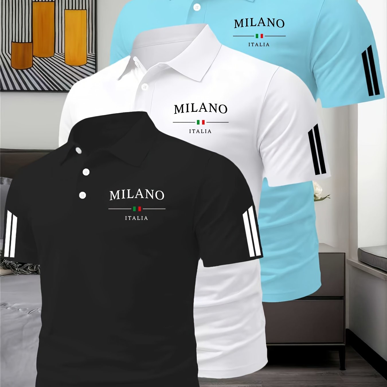 TEMU A Set Of 3 Summer Men's Shirts Suitable For Running, Gym Workouts, Breathable And Quick-drying, Perfect For Business Casual, Vacations, Stylish