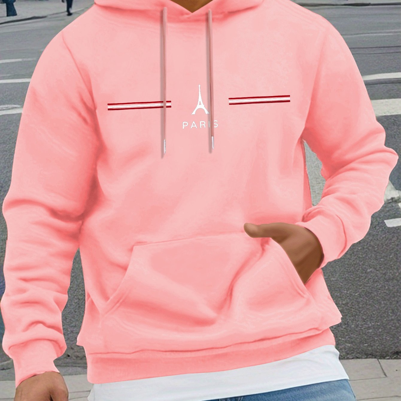 TEMU Sweat à capuche imprimé décontracté style pour homme avec