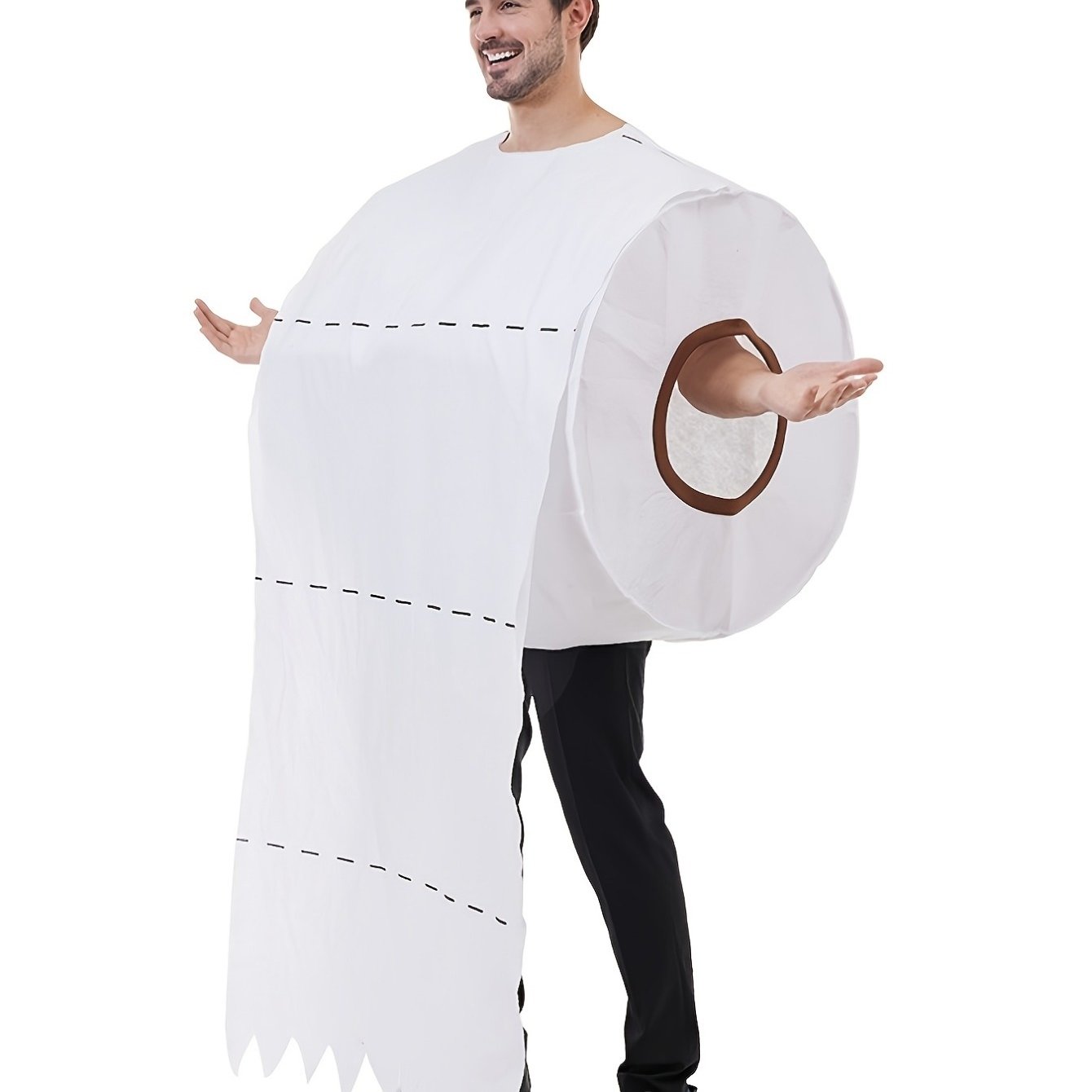 TEMU Halloween Toilet Paper Costume Role Play Makeup Ball Stage Performance Outfit