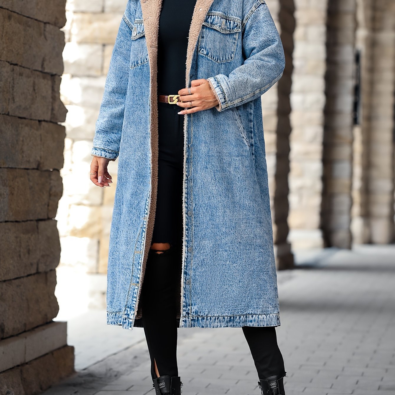 Plus longline best sale denim jacket