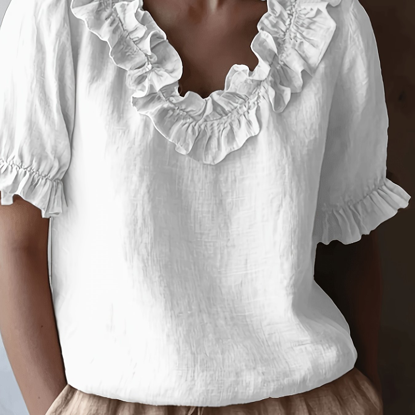 TEMU Spring And Summer Fashion Casual Round Neck Shirt