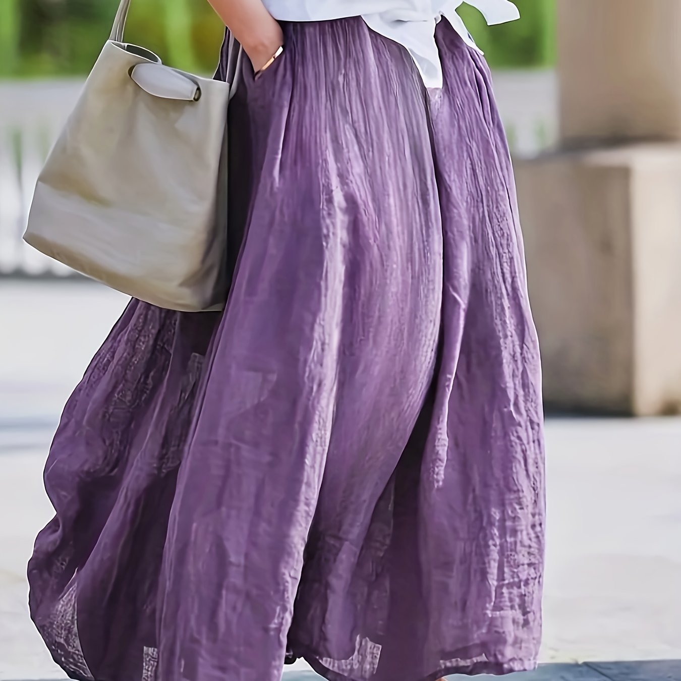 E-shop BK031606 Frühlings-Sommer-Herbst Neuer Damen Retro Style Midi Rock - Atmungsaktiv, lockere Passform mit , elegantes Freizeitdesign für Frühling