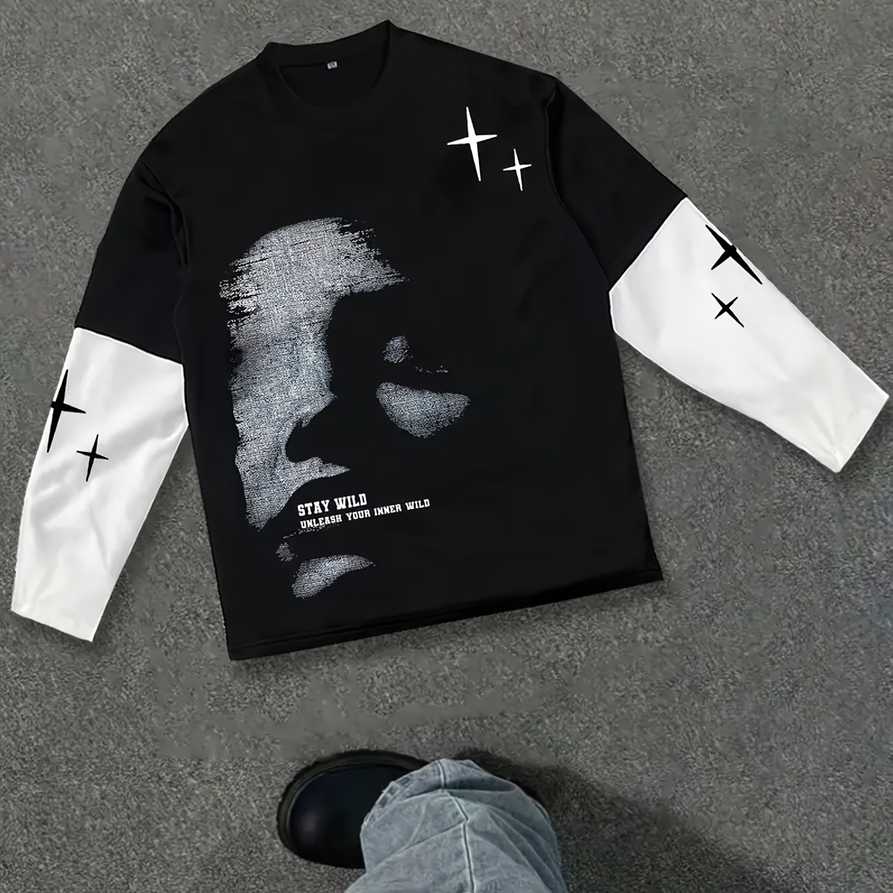 TEMU Men's Casual Sports Sweatshirt Fashion Trendy T-shirt Top