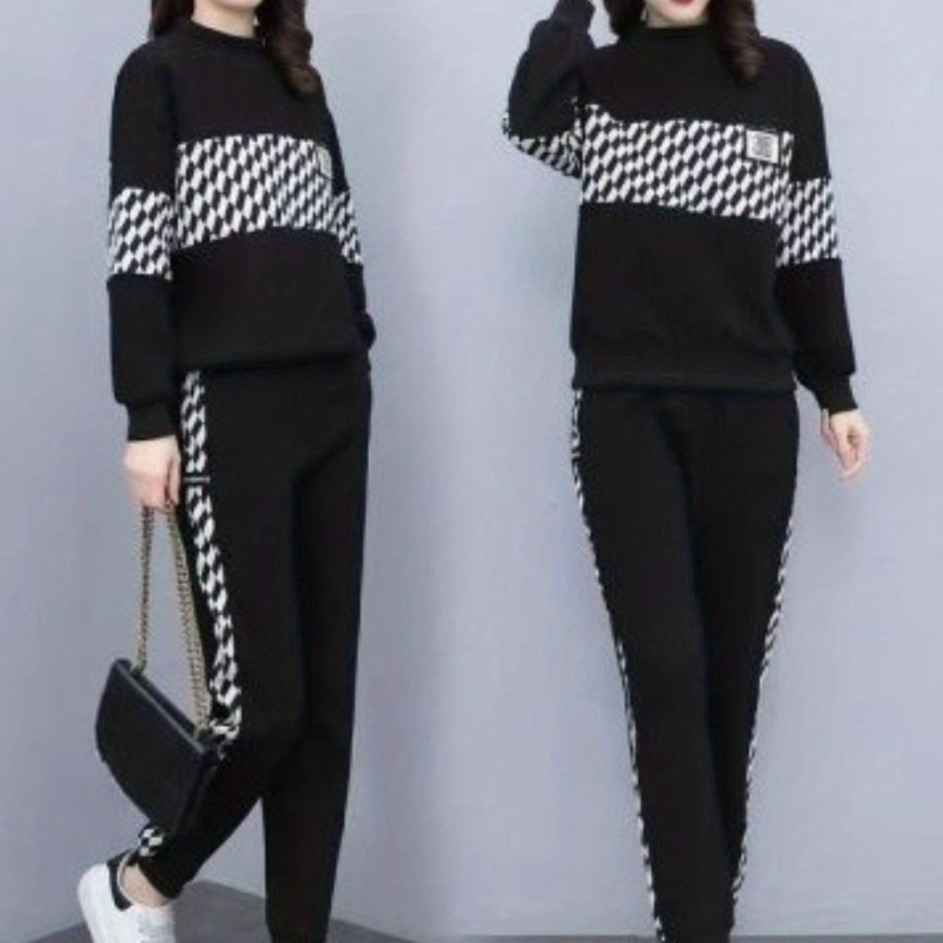 TEMU Ladies' Trousers Sets, Trousers Sets, ,, Casual, Y Sets, Fashionable, Warm, Trousers Sets, Spring And Autumn