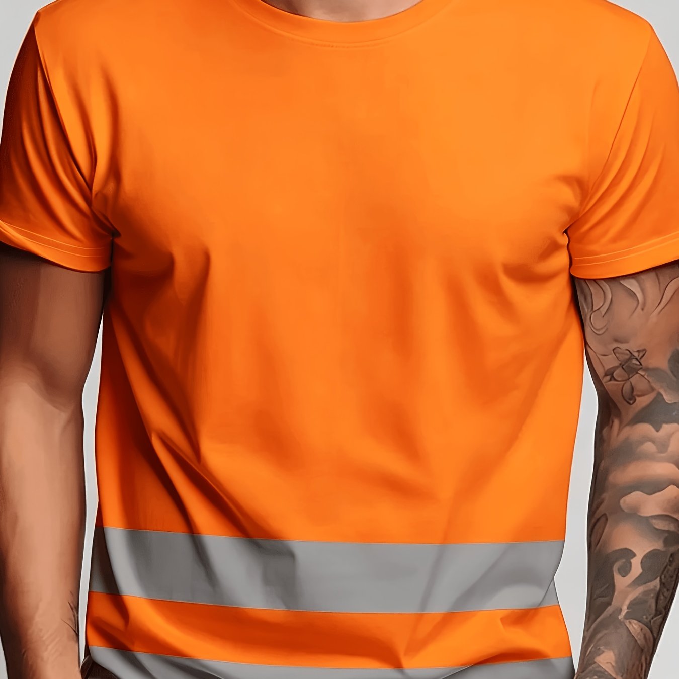 TEMU Camiseta de Manga Corta para Hombre Verano 2026, Corte Regular, Color Sólido, Cómoda y Casual, Ideal para Uso Diario, de Fibra de Poliéster , y