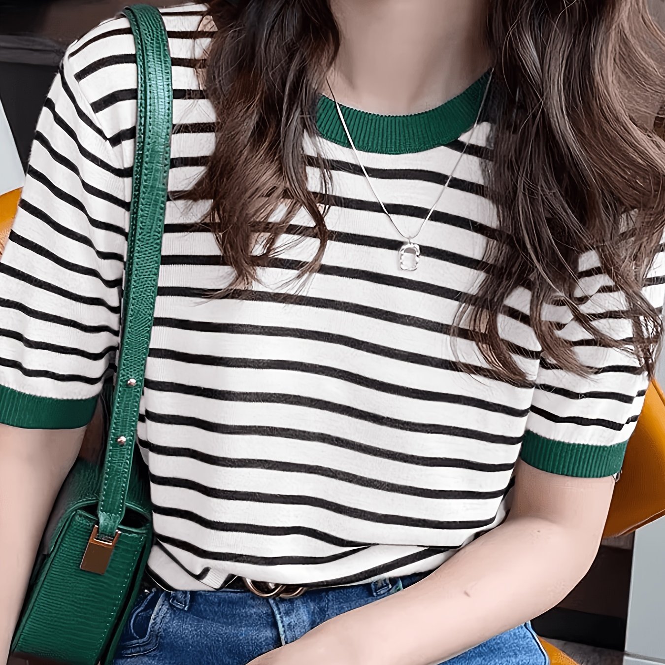 TEMU 새로운 여름 스타일 여성용 아메리칸 빈티지 루즈핏 라운드넥 반팔 티셔츠