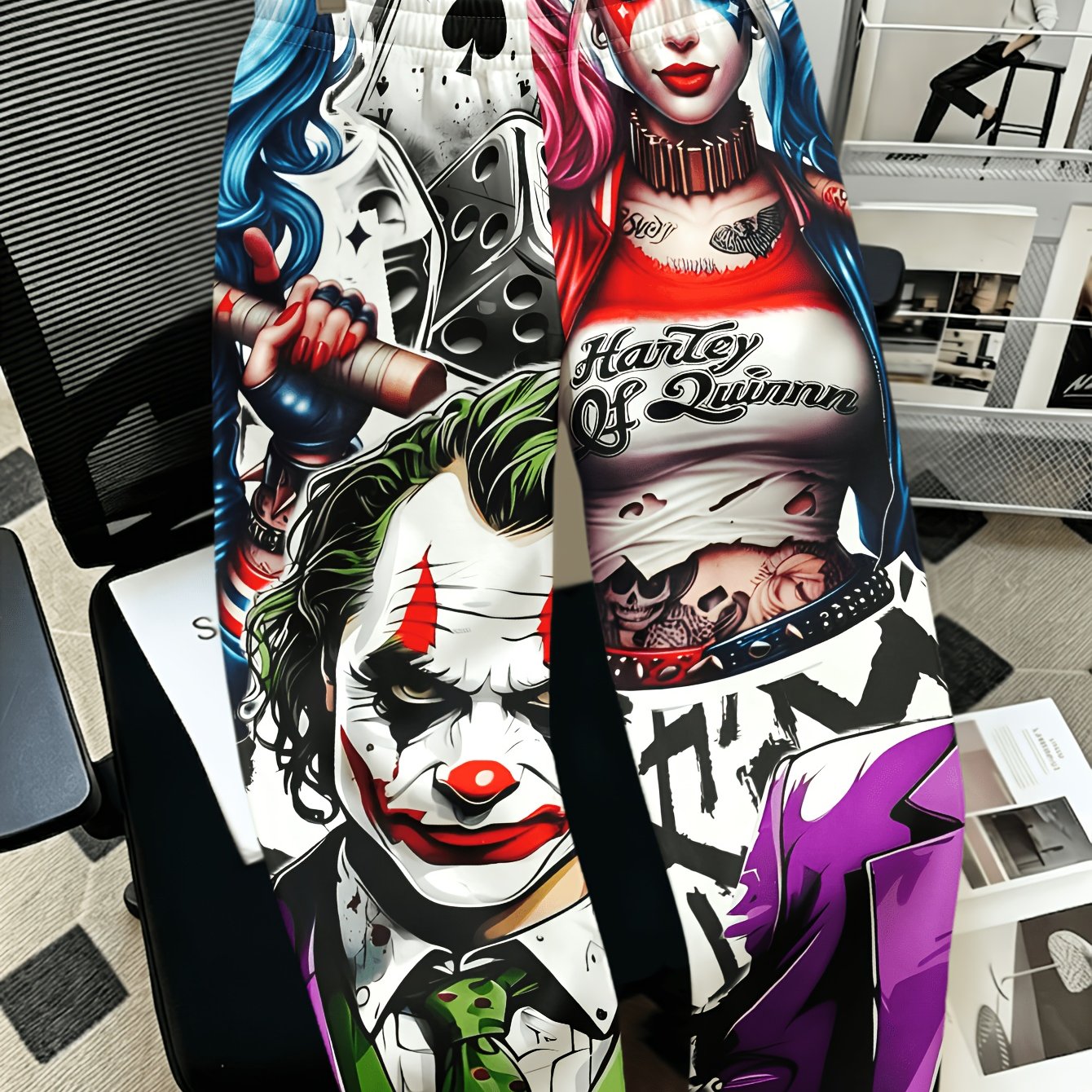TEMU [warner . Licensed] Wb.warner . Joker Themed Men's And Women's Trousers, Pajamas, College Style Home Trousers, Fashion Trousers, Casual Sports