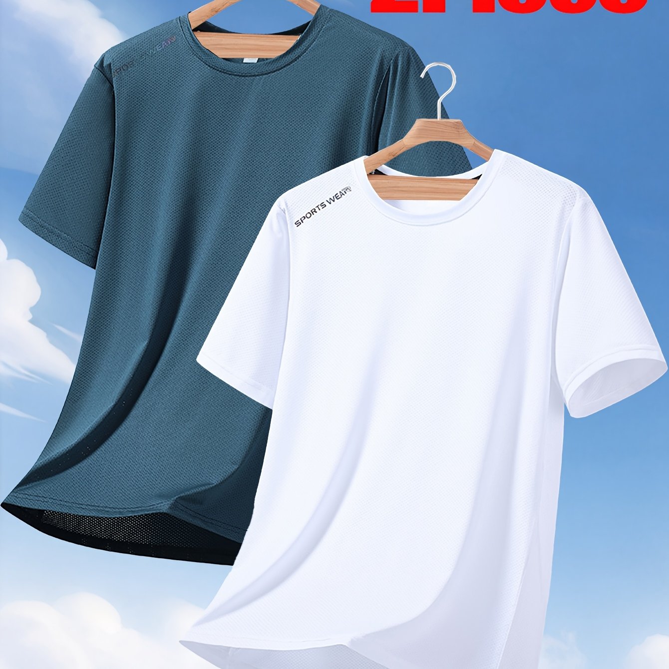TEMU 2pcs Men's Plus Size Crew Neck T-shirt, Extra Large For Big & Tall To 300 Lbs, Suitable For Running And Sports, Plus Size Short Sleeve Summer