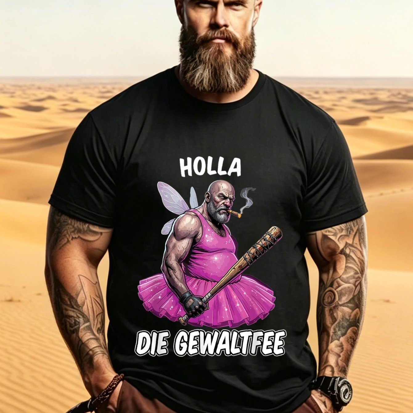 TEMU The Violence Fairy Sarcasm Funny Sayings T-shirt Men's T-shirt Soft Perfect For Home Work Outdoor Gifting (valentine's Day Birthdays Mother's