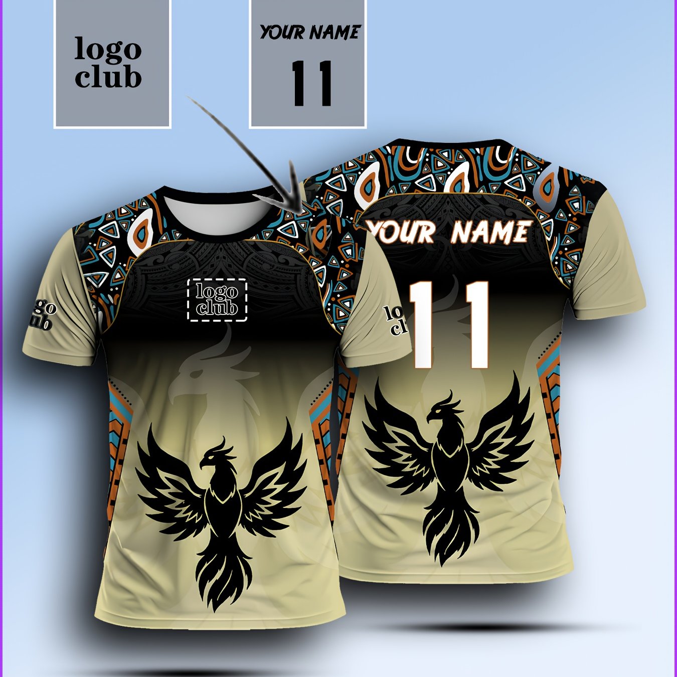 TEMU Maglia personalizzata - stampa e numero, maglietta traspirante per competizioni/, tessuto antiumidit�, taglio slim, design unico, abbigliamento