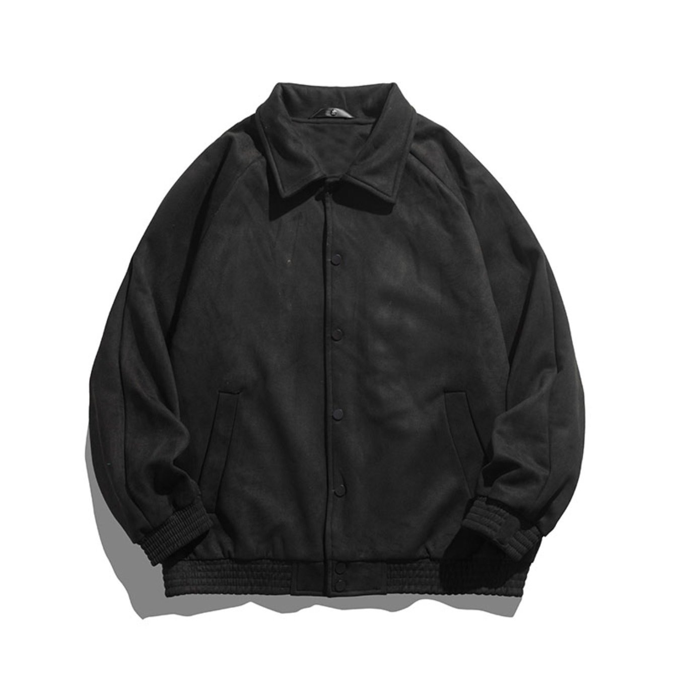 Men's Jacket - Polyester And Spandex Blend, Collared Coat With Button Front, 3 Colors (black, Dark Gray, Coffee)