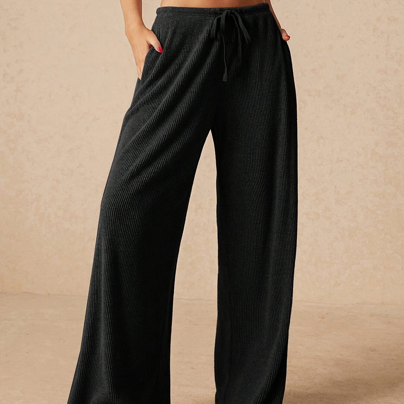 Women's Fall Winter Clothing, Wide Leg Pants, Low-rise Trousers, Comfortable Pants, Casual Trousers, Loose Fit Trousers, Women's Pants, Women's Bottoms, Streetwear, Winter Wear 24 Fall Winter