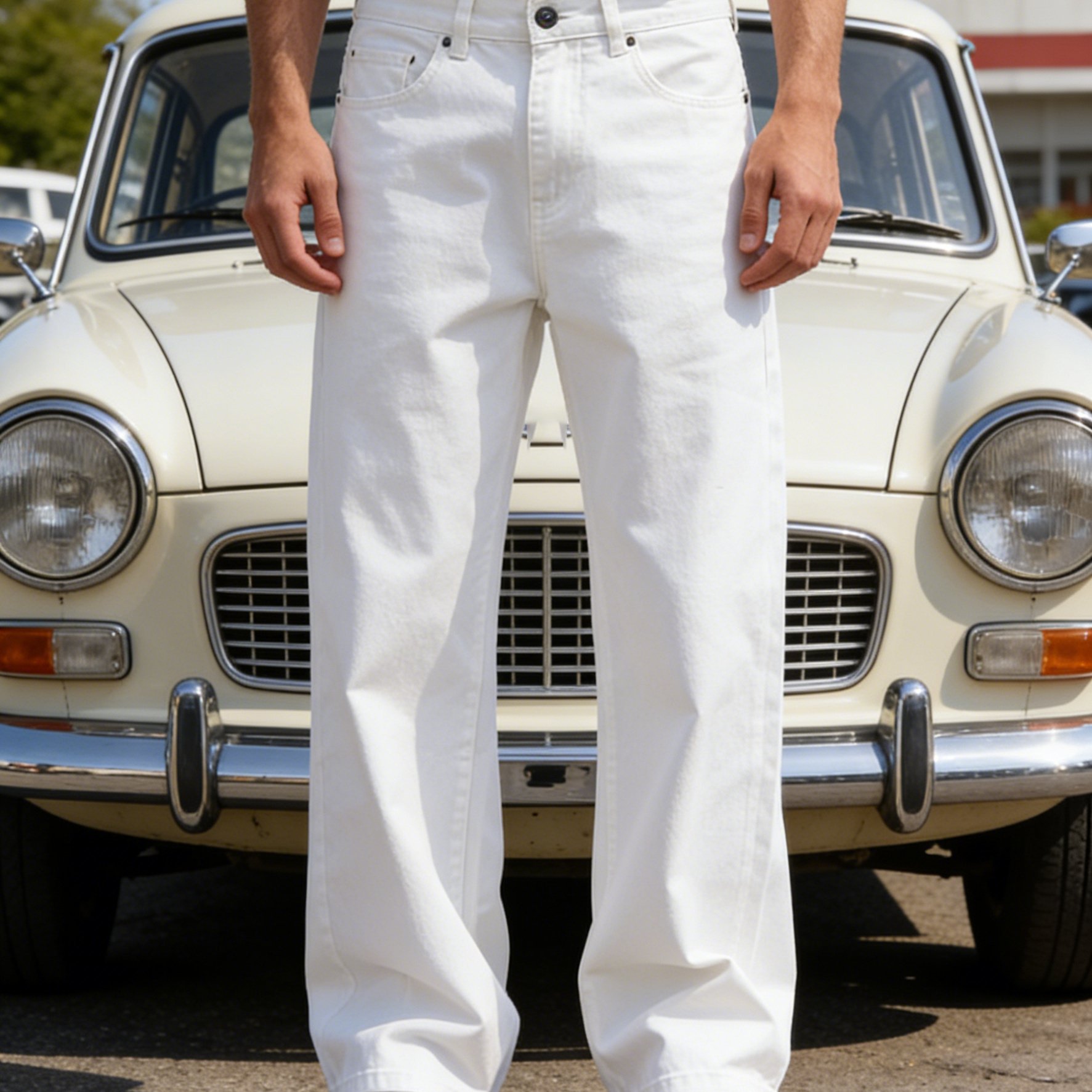 Image of Hme-289 New Minimalist Wide-leg Jeans: Featuring , Hue And A Relaxed Fit, Jeans Create , For Casual Attire. Perfect For Spring And Summer Commutes, City Strolls, Beach , And Ca