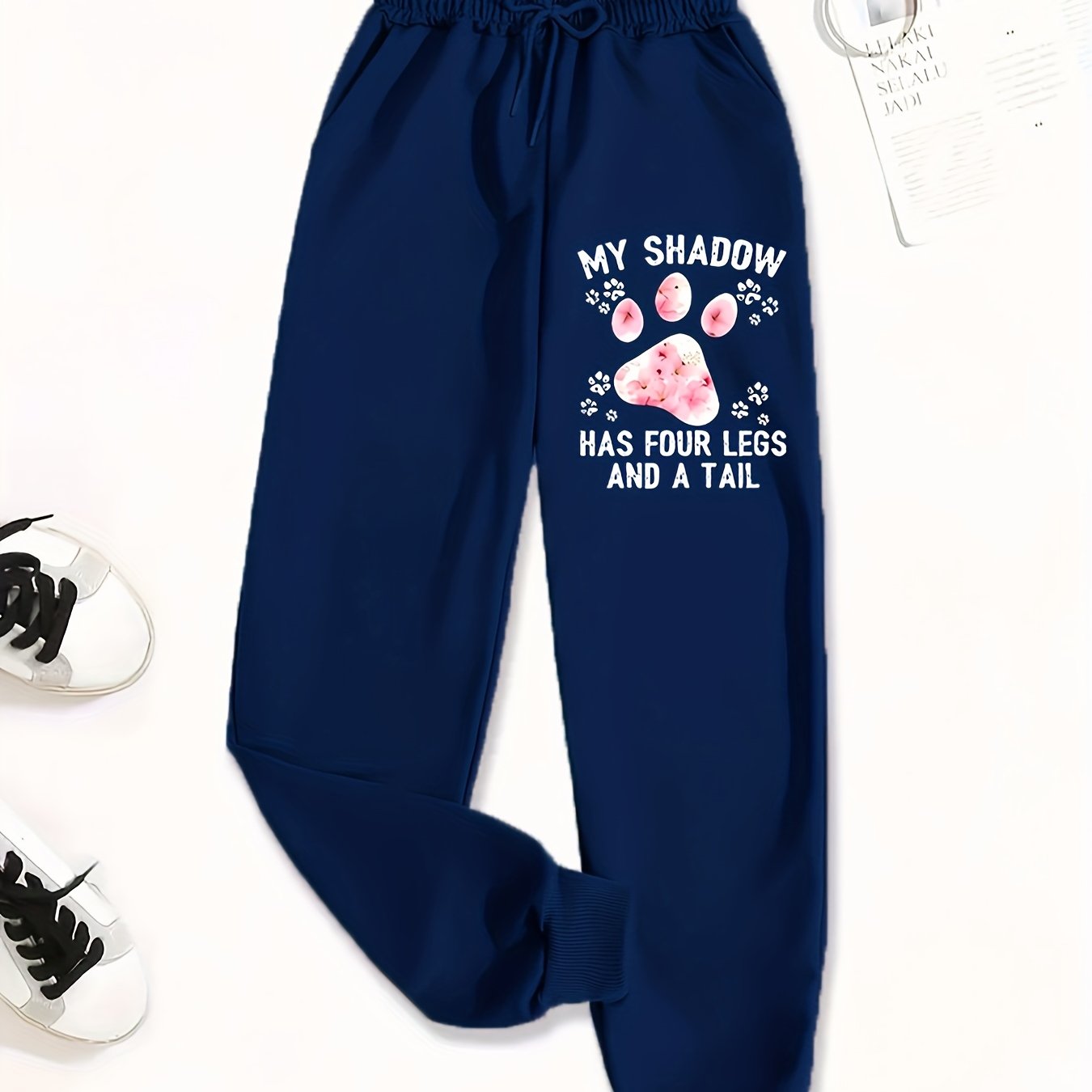 TEMU Women's Autumn And Winter Sports Pants, Vintage Drawstring Casual Trousers, Comfortable And Stylish, Printed Design