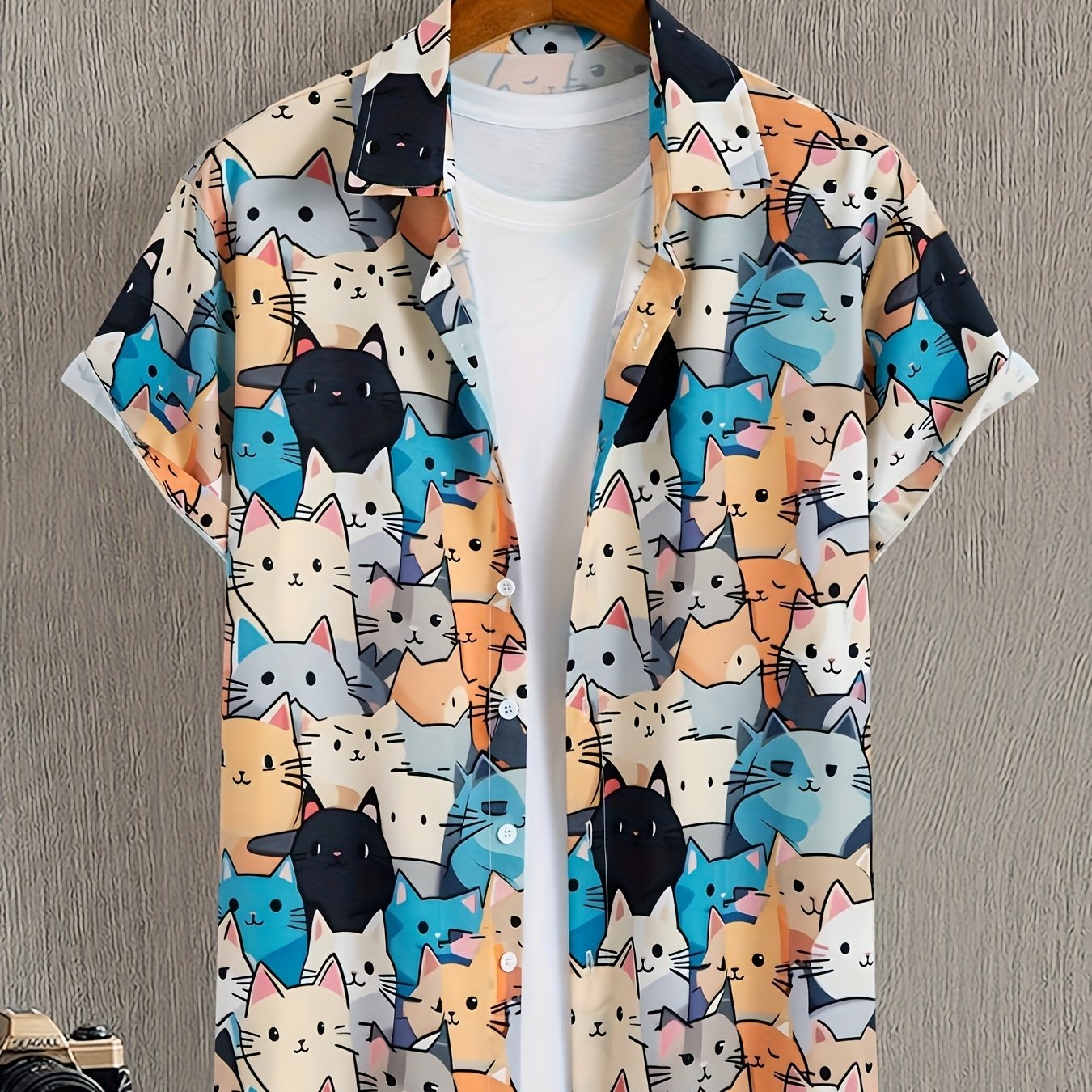 TEMU Men's Tropical Print Shirt