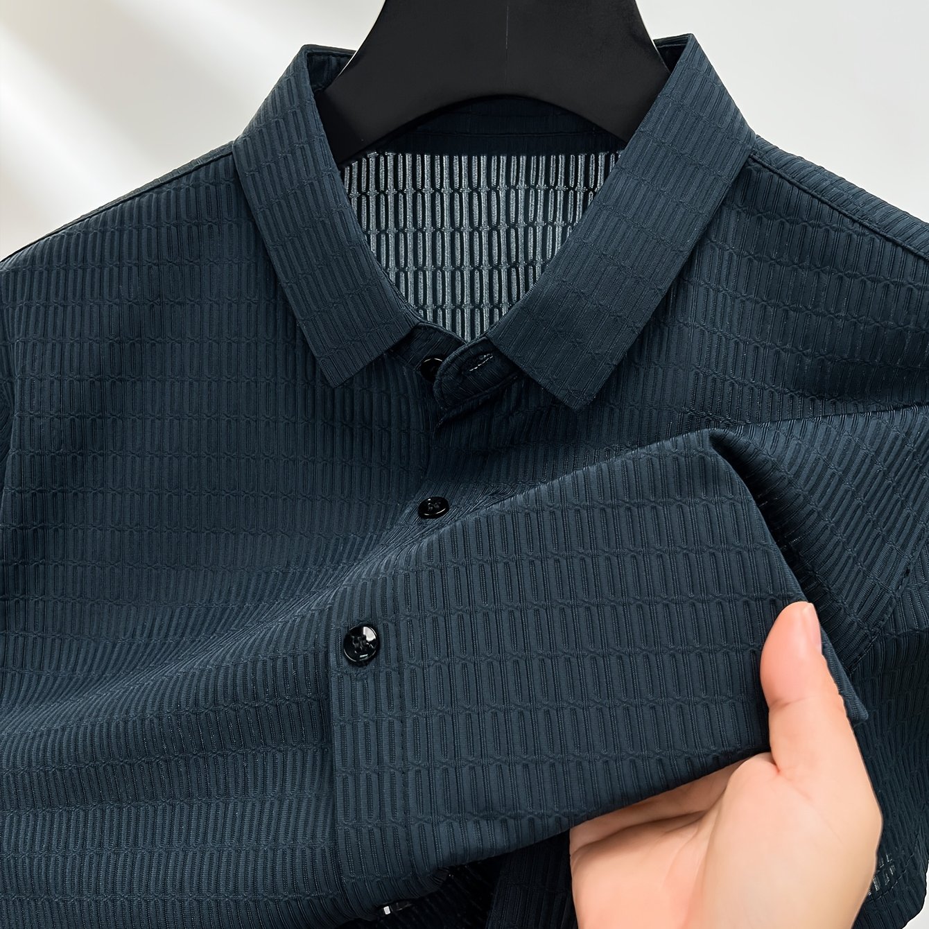 TEMU Sinbos Summer Shirt Short Sleeve Men' Color Dress Shirt Men's Mid-age Loose Non-iron Casual Fashion Top