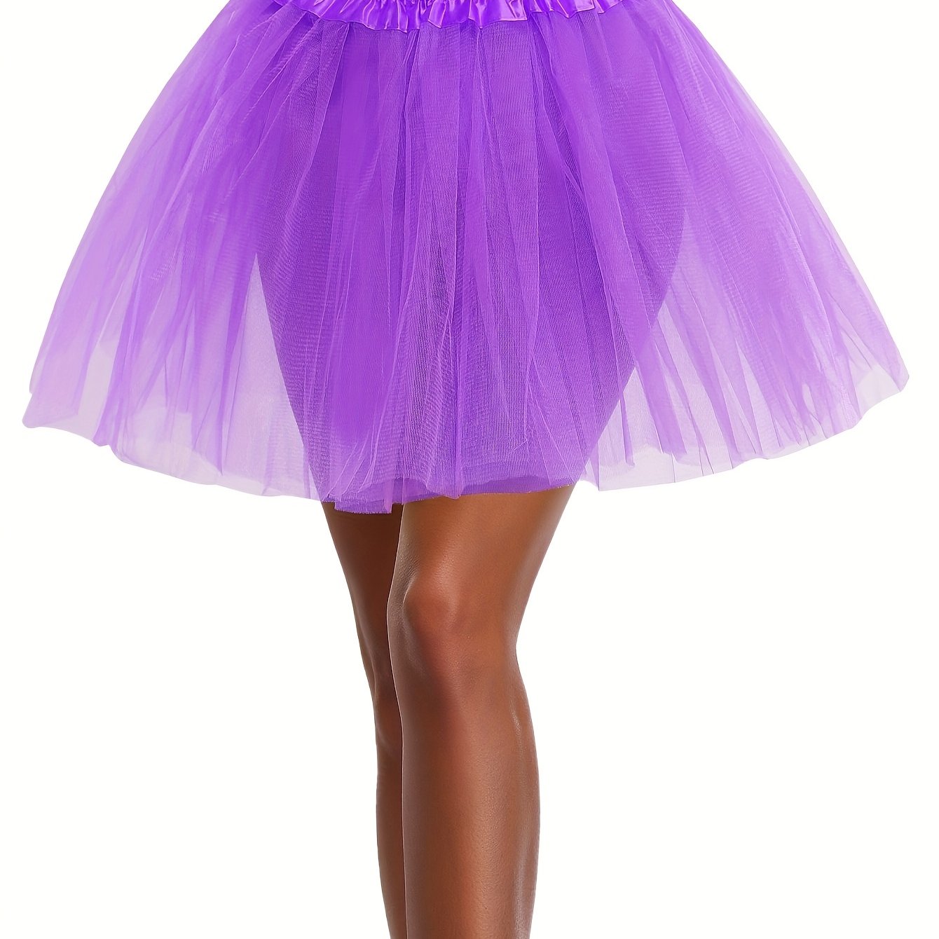 TEMU 1pc Spring Summer Mesh 3-tier Fashion Carnival Festival Prom Dress Carnival Party Ballet Skirt Women