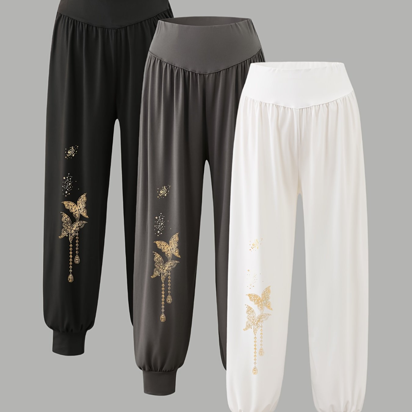 3-Pack Women's Casual Harem Pants for All Seasons