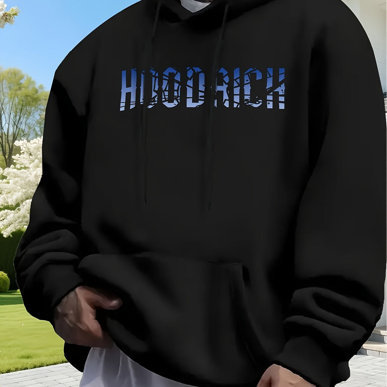 TEMU Men's Casual Fleece Lined With Print Black White And Long Sleeves Regular 18 Sweat Fashion Casual S- Unisex 2026 Couple Sweater Hoodies