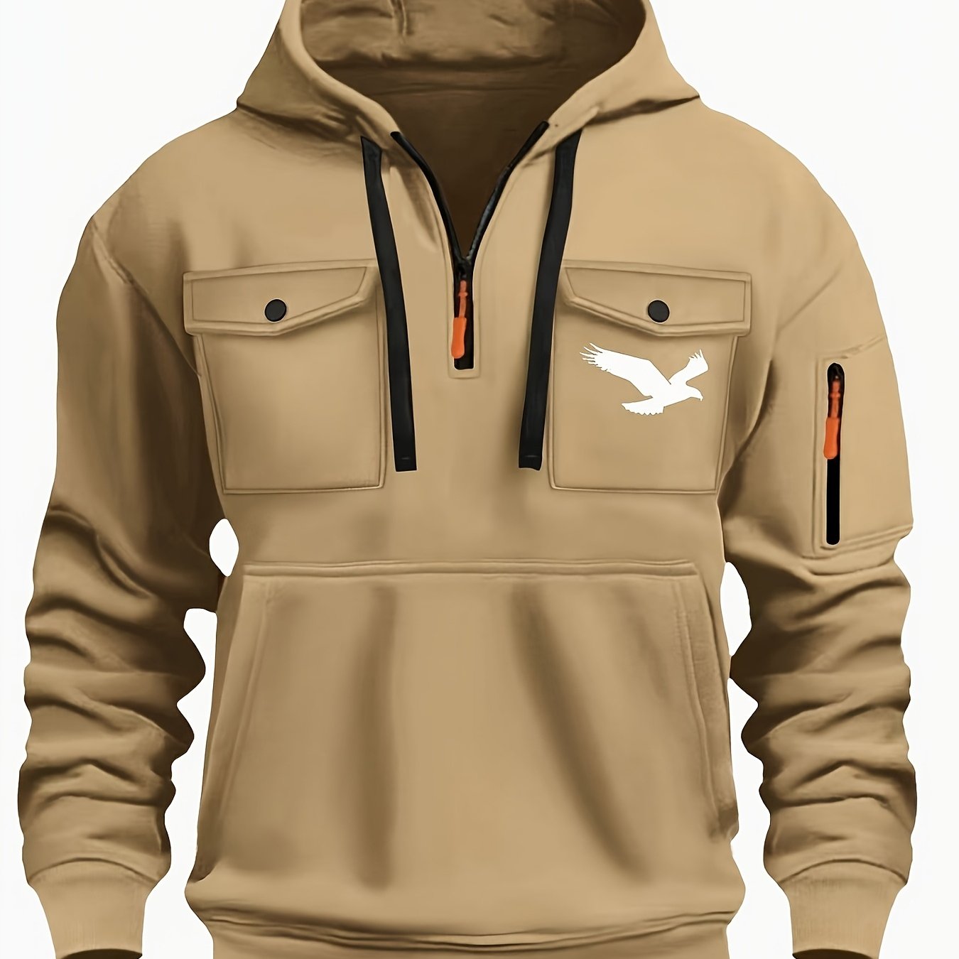 TEMU Printed Men's Sweatshirt Casual Sports Hoodie