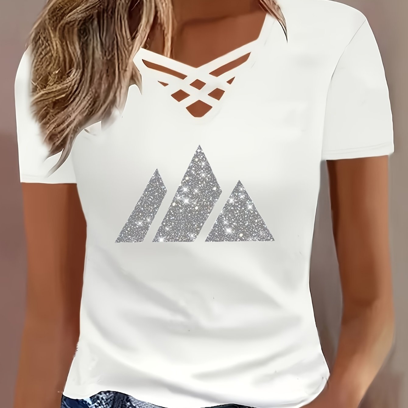 Women's Short-sleeve Printed T-shirt Summer Top