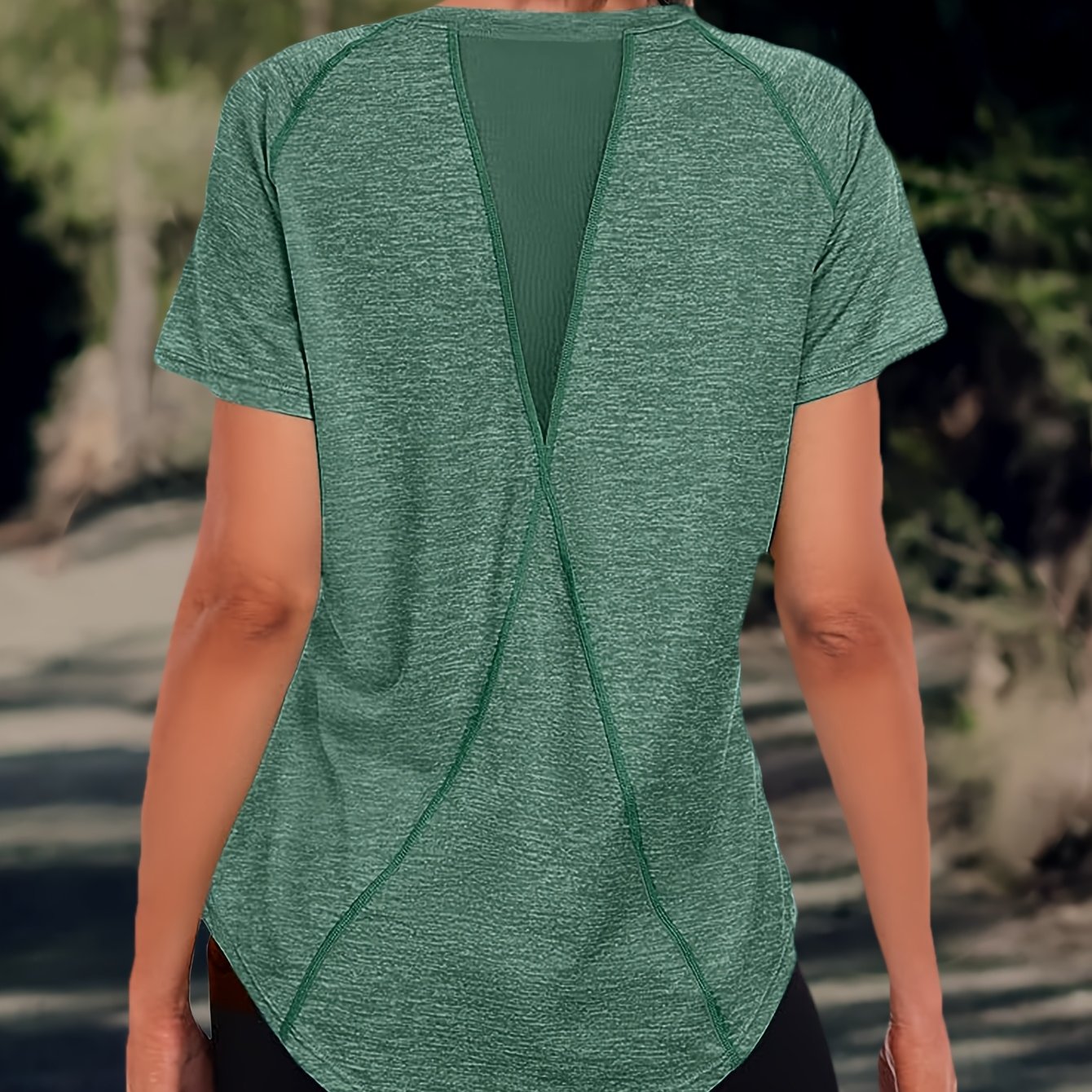 Women' T-shirt - Crew Neck, Lightweight And Breathable, Short Sleeve, Stretchy Polyester Blend, Suitable For Spring And Summer, Loose Fit , Casual Half-sleeve Top