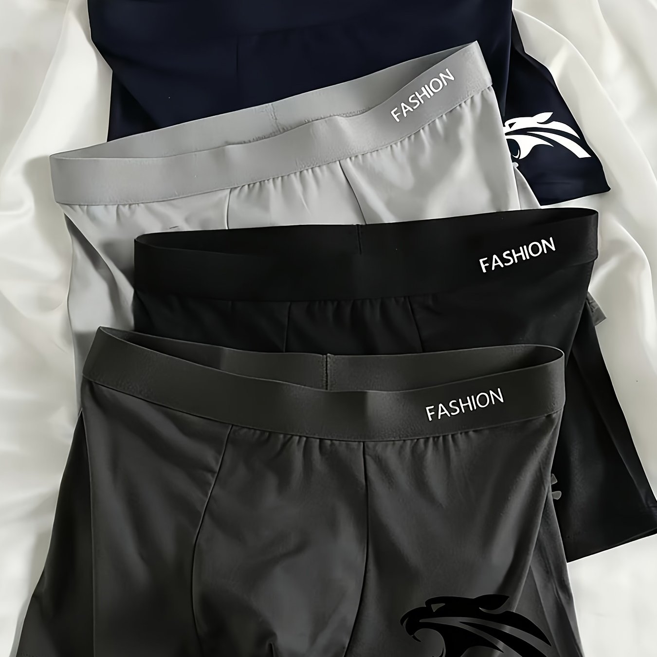 TEMU 4pcs Men's Underwear, Comfortable And Snug-fitting Men's Boxers With Casual And Unique Patterns