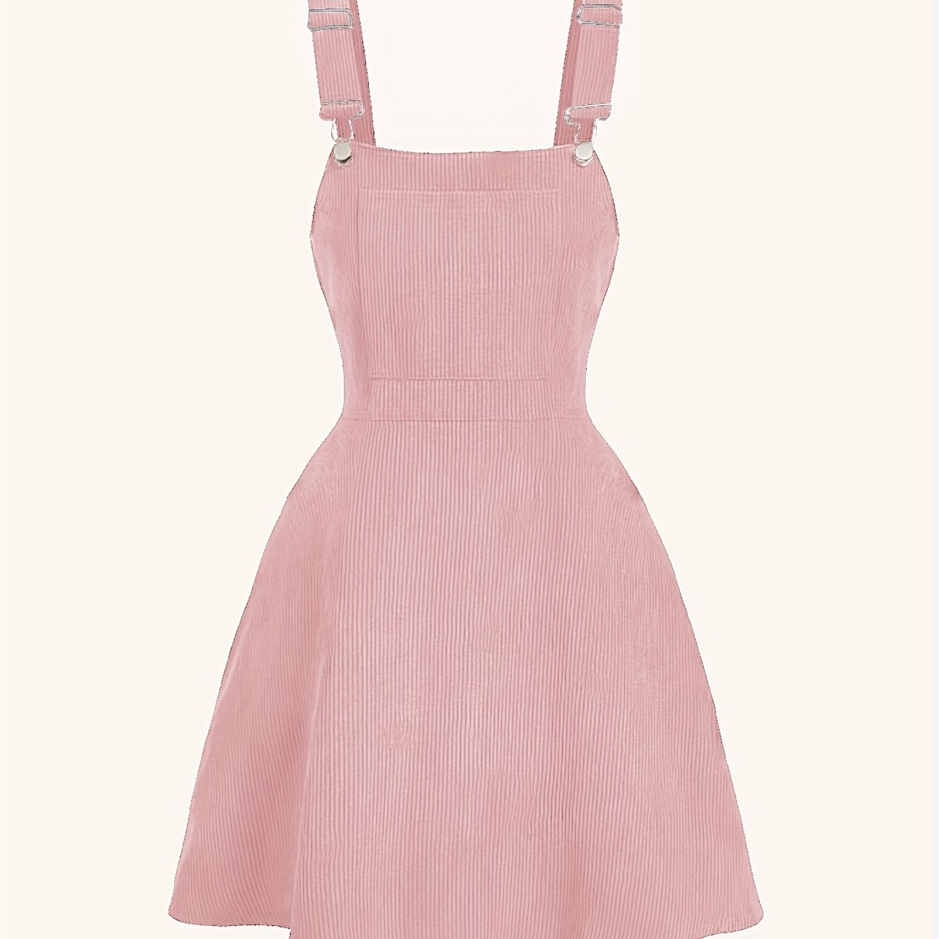 Solid Color Corduroy Elegant Suspender Dress
