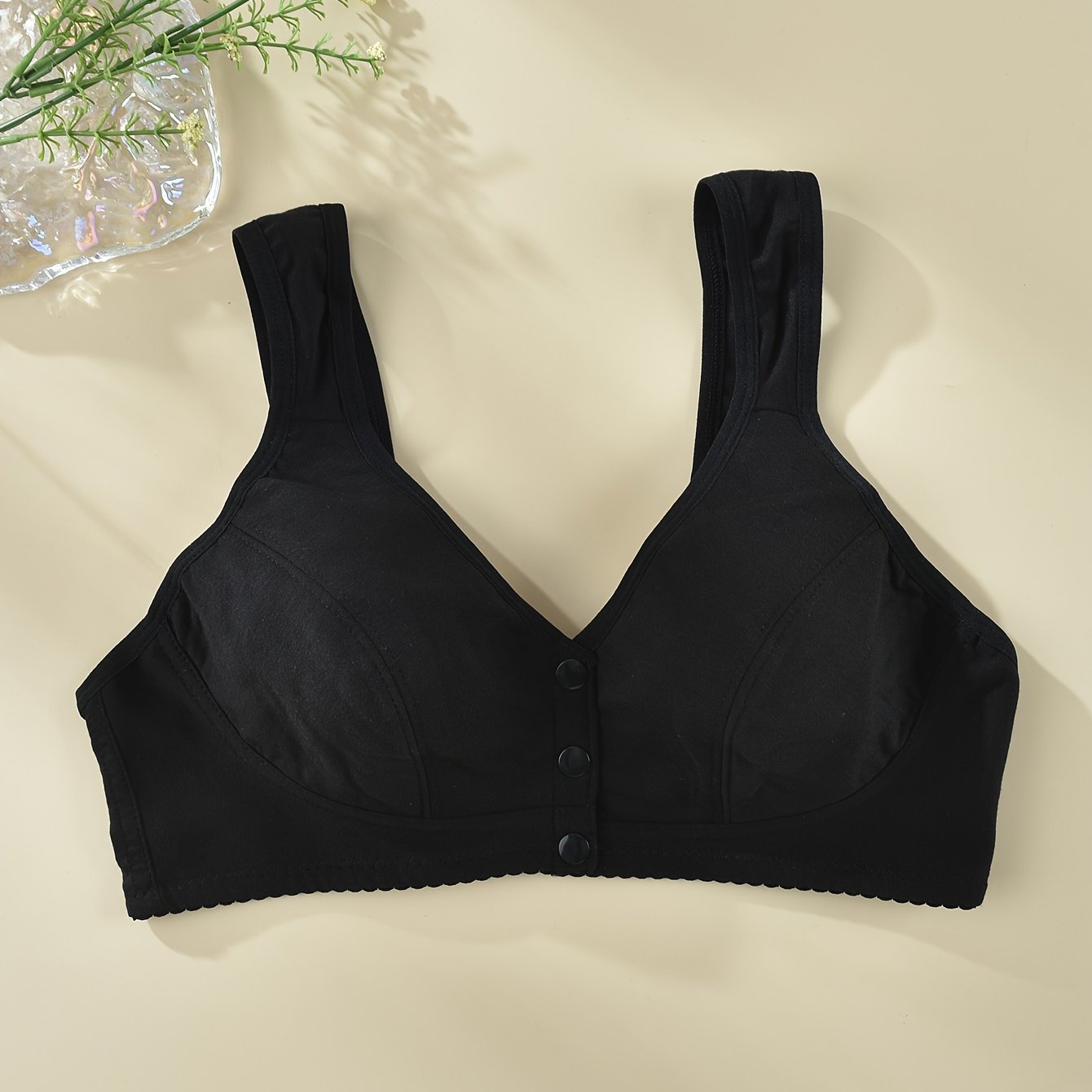 Nursing Bras Comfortable Open Buttons Breastfeeding - Temu