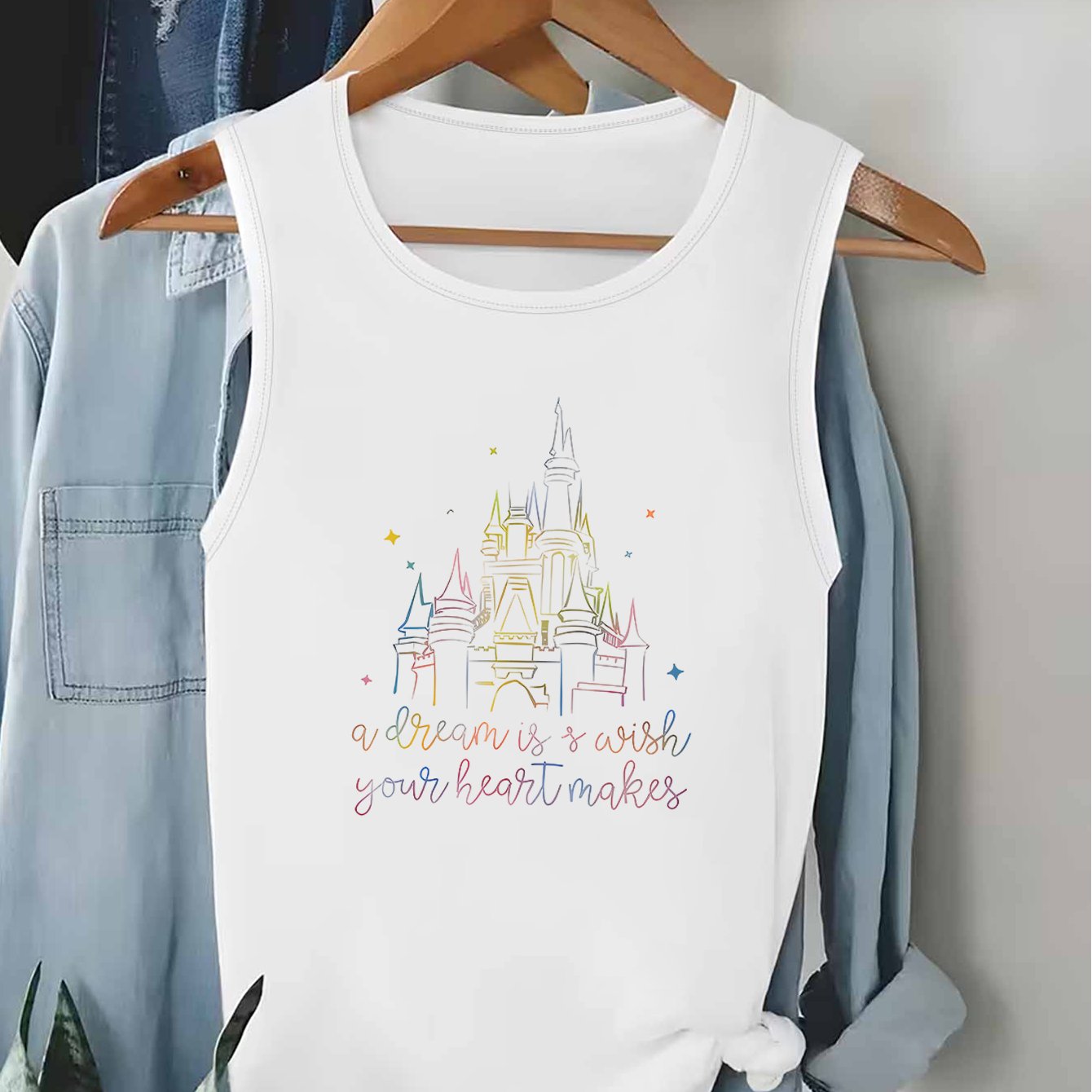 TEMU 1pc Women's Colorful Hand-painted English Alphabet Loose Style 2d Printed Pattern Round Neck Sleeveless Vest