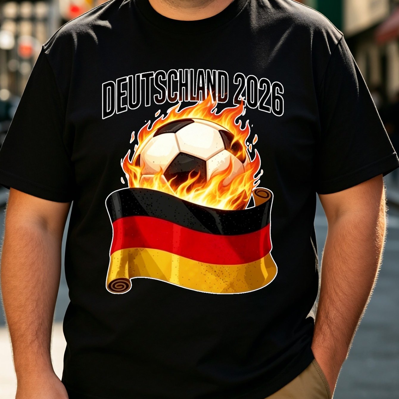 2026 Big Size Men New Style Germany 2026 T-shirt Black For Sports Events And Festivals Gift Fashionable Casual Daily Wear Short Sleeve Plus Size Outfit