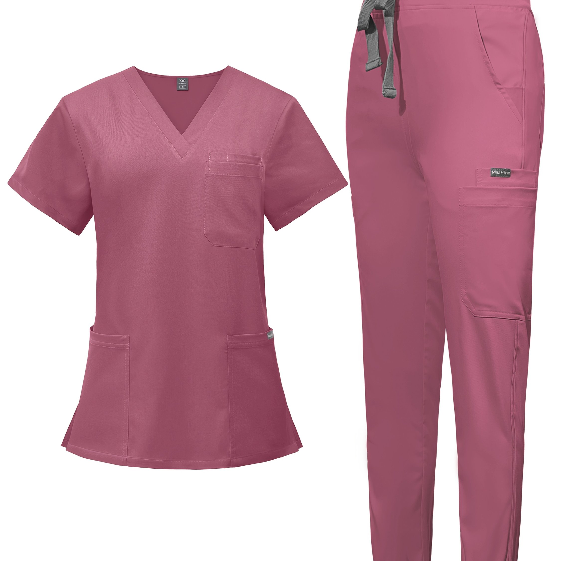 TEMU Hot Scrubs Workwear Washable Soft Fabric Nurse Hospital Uniforms Scrubs Top Pants Jogger Scrubs Sets, Nurse Pants, Scrubs Uniforms Women, Nurse