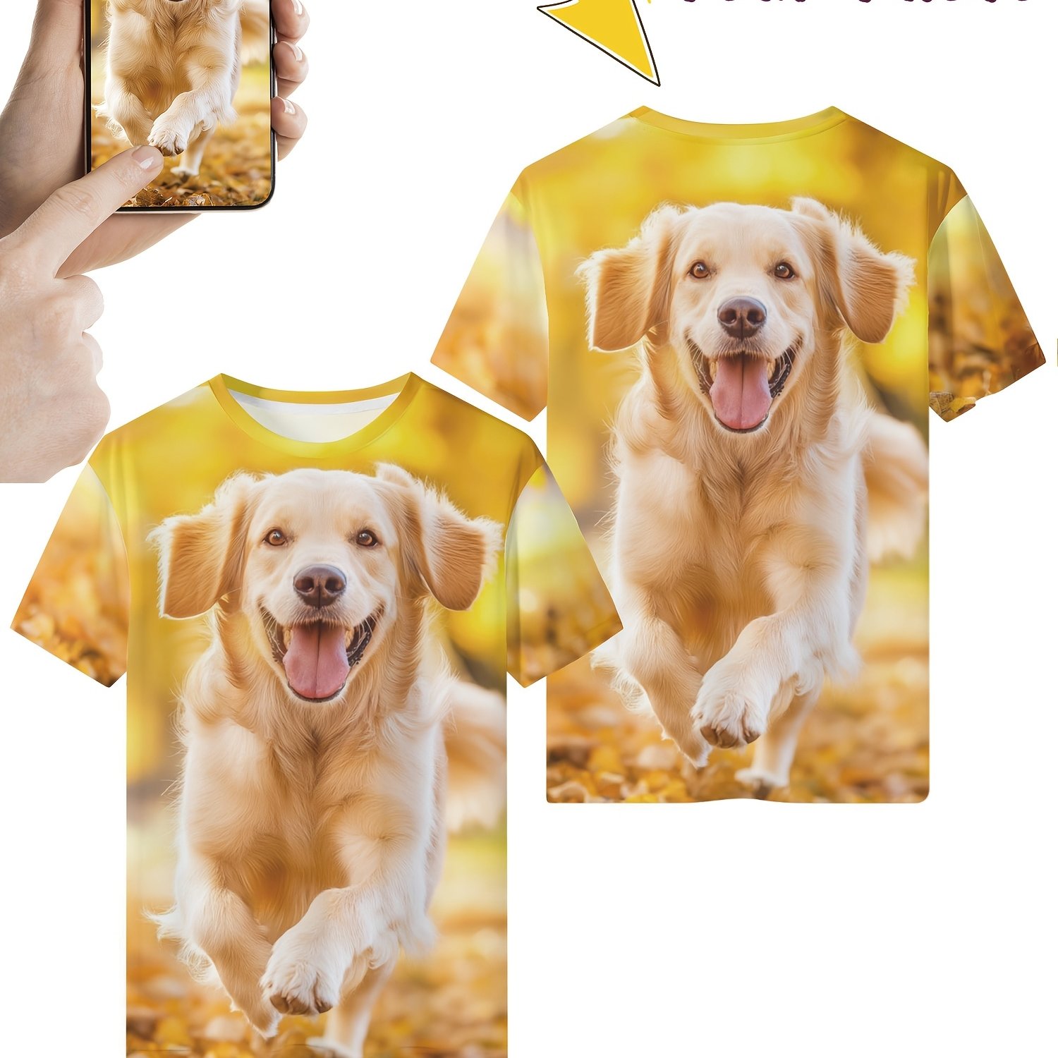 TEMU Customized Men's T-shirt Fashion Loose Oversized Summer Casual Streetwear Tees Soft Fabric O-neck Short Sleeve Tops Personalized , , Lovers,