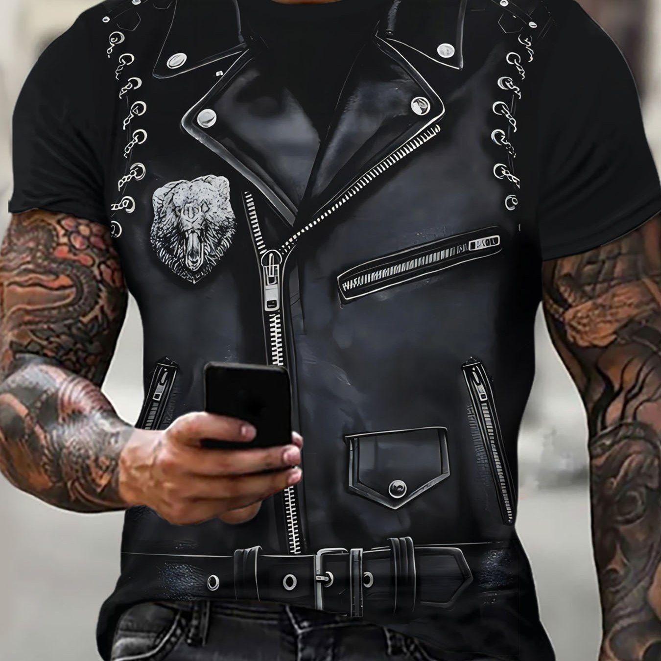 Image of Men's 3d Full Body T-shirt Pattern Mg-dx801