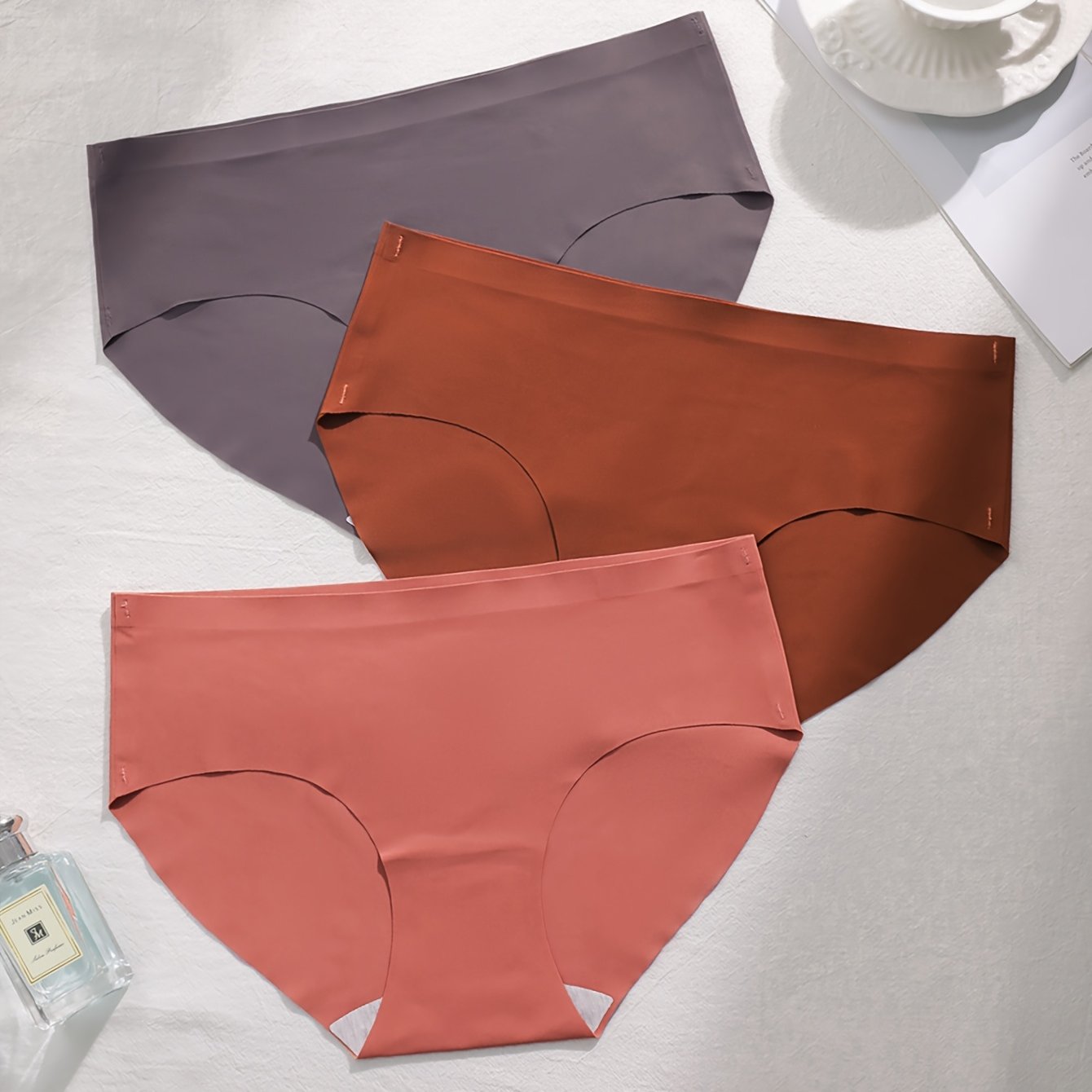 TEMU 3-pack Simple Seamless Women's Briefs