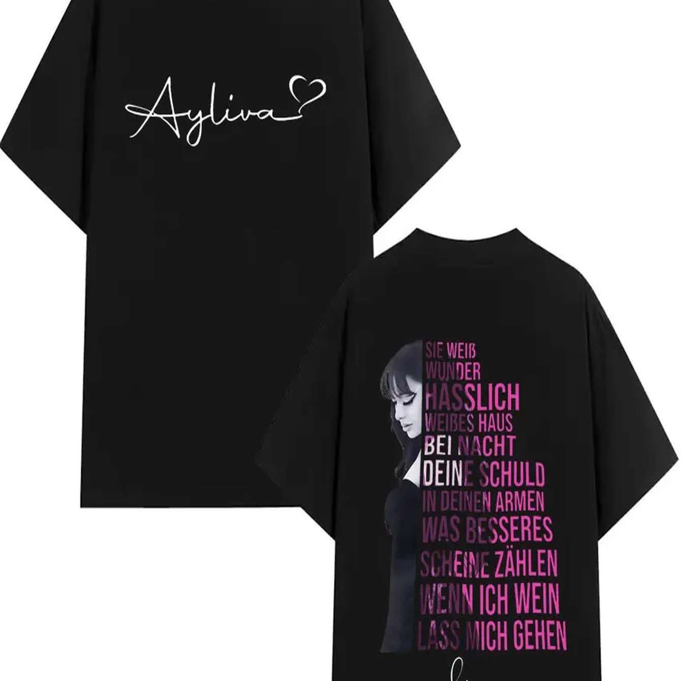 Image of 2026 New Tour Double-sided Print T-shirt, Casual Fashion Short Sleeve Round Neck, Pop Aesthetic Oversized Tee
