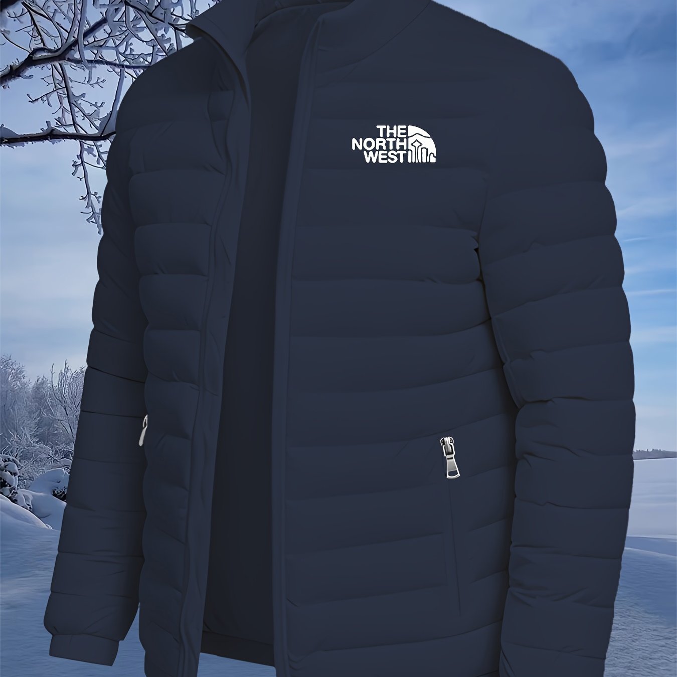 TEMU Padded, Classic Winter Thickened Outerwear, Printed, Commuting Outdoor Warm -padded Jacket